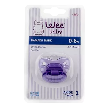 پستانک ارتودنسی شفاف وکیوم سایز 1 (کد 111) وی بیبی Wee baby